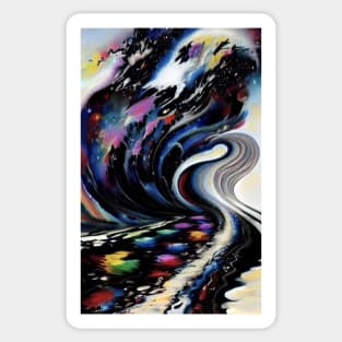 Rainbow Waves Sticker